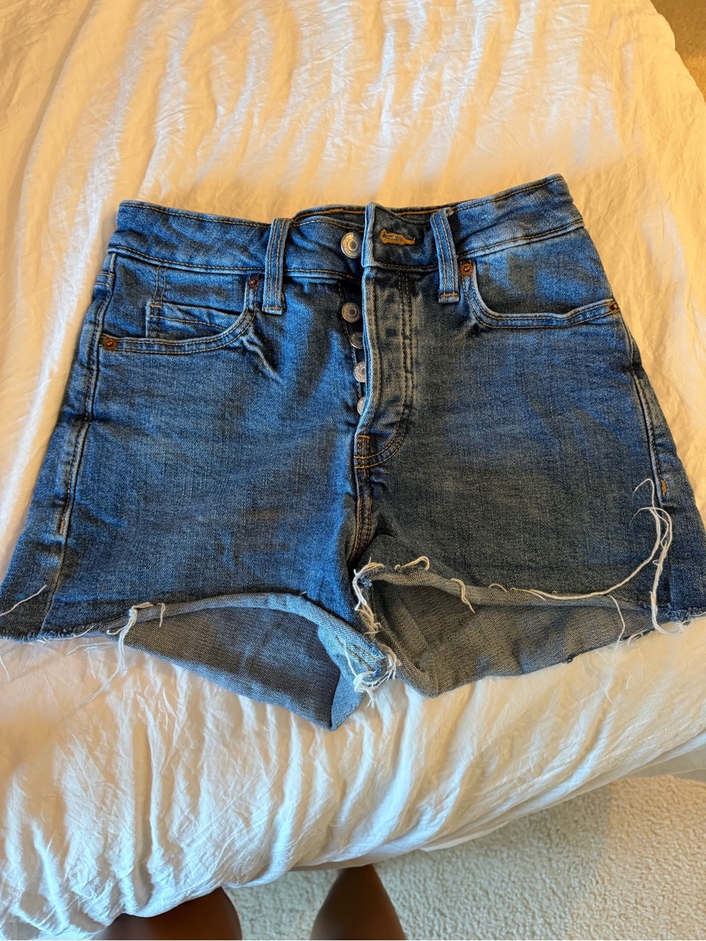 Old Navy Sky-Hi A-Line Denim Shorts - Blue
